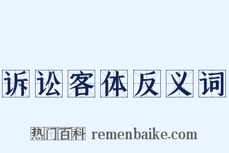 诉讼客体反义词是什么意思的图片